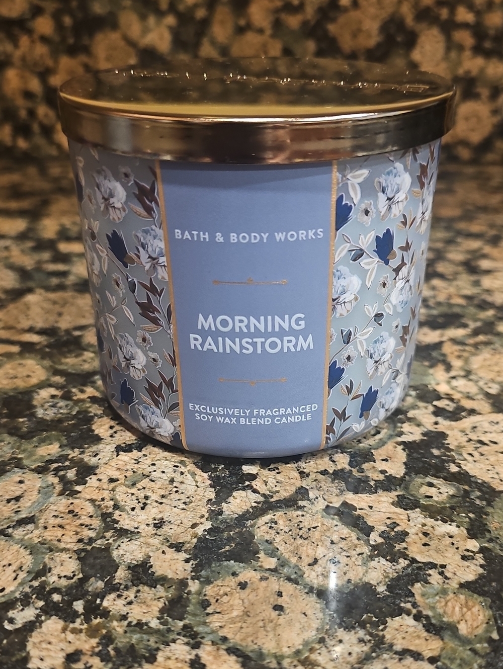 Bath & Body Works Morning Rainstorm Scented 3 Wick Candle